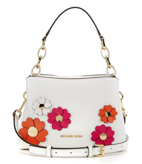 bag michael kors white flower|michael kors floral handbags.